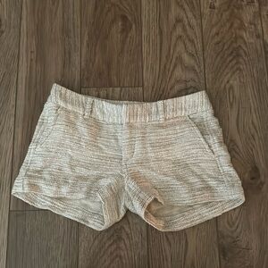 Gold and cream dress shorts